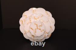Art Deco Skyscraper Marbled Milk Glass Lamp Ceiling Shade 9.5