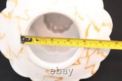 Art Deco Skyscraper Marbled Milk Glass Lamp Ceiling Shade 9.5