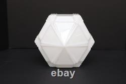 Art Deco Skyscraper Milk Glass Lamp Ceiling Shade 7.25