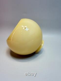 Art Deco Vaseline Glass Mustard Opaline Desk Lamp Light fixture Shade Bell Globe