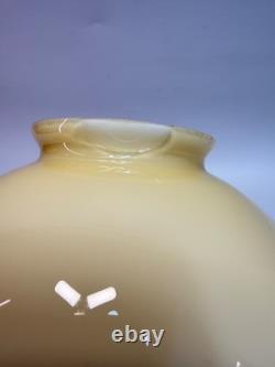 Art Deco Vaseline Glass Mustard Opaline Desk Lamp Light fixture Shade Bell Globe