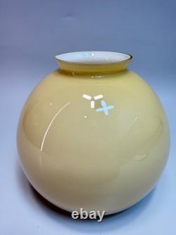 Art Deco Vaseline Glass Mustard Opaline Desk Lamp Light fixture Shade Bell Globe