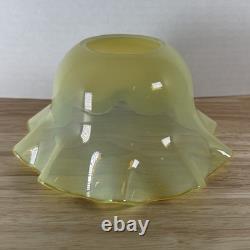 Art Nouveau VASELINE URANIUM Art Glass 1.75 Fit Light Fixture Lamp Shade