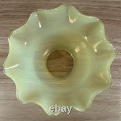 Art Nouveau VASELINE URANIUM Art Glass 1.75 Fit Light Fixture Lamp Shade