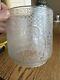 Bird Antique Acid Etched Glass Oil Gas Hall Lamp Shade Victorian Cylinder 5 Fit