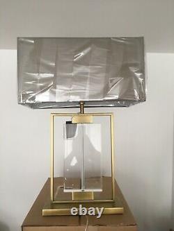 BNIB RV Astley Ryston Antique Large Brass And Glass Table Lamp With Shade