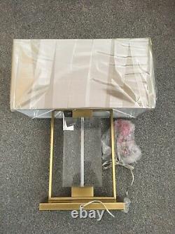 BNIB RV Astley Ryston Antique Large Brass And Glass Table Lamp With Shade