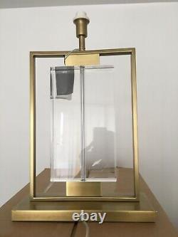 BNIB RV Astley Ryston Antique Large Brass And Glass Table Lamp With Shade