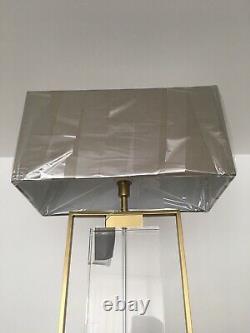 BNIB RV Astley Ryston Antique Large Brass And Glass Table Lamp With Shade