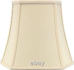 BSO-705-10BG Square Cut Corner Bell Lamp Shade, BSO-705, Beige, 10 Inch