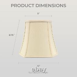 BSO-705-10BG Square Cut Corner Bell Lamp Shade, BSO-705, Beige, 10 Inch