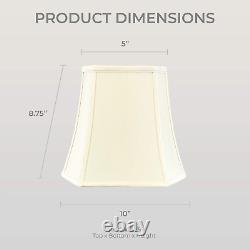 BSO-705-10EG Square Cut Corner Bell Lamp Shade, BSO-705, Eggshell, 10 Inch