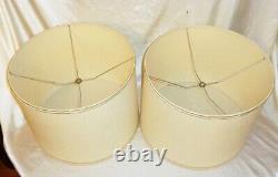 Basketweave Textured Drum Vintage Lamps Lamp Shades 16x13 inch Set of 2