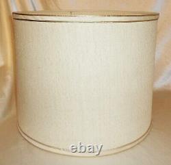 Basketweave Textured Drum Vintage Lamps Lamp Shades 16x13 inch Set of 2