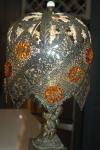 Beautiful Vintage Pair Of Boudoir Table Lamps Withcherubs Filigree Shades