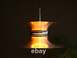 Bent Nordsted pendant lamp aluminium shade orange 1960s vintage Danish Design