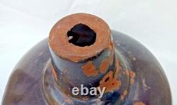 Big Size Vintage Original Old Iron Porcelain Enamel Rare Jet Black Lamp Shade