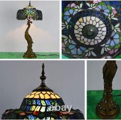 Blue Tulip Style Tiffany Table Lamp Stained Glass Desk Light for Home Decor 18 Blue Tulip Style Tiffany Table Lamp Stained Glass Desk Light for Home Decor 18