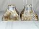 Bournique Arts & Crafts, Cone Flower, Gold Outlined, 4 Sided Lighting Shades