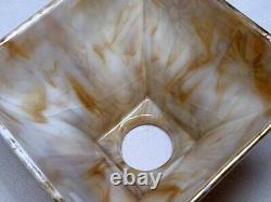 Bournique Arts & Crafts, Cone Flower, Gold Outlined, 4 Sided Lighting Shades