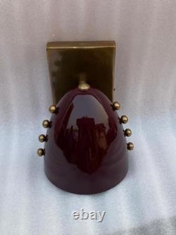 Brass Cone Wall Sconce Mid Century Italian Rivet Light Fixture Vintage Wall Lamp