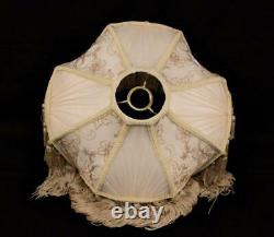 Bridge Floor Lamp Shade Victorian Fringed Beige/Champagne Tailor Made Lampshades