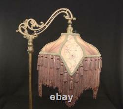 Bridge Floor Lamp Shade Victorian Fringed Mocha Tailor Made Lampshades