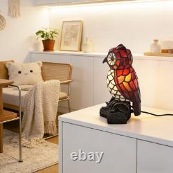 Bronze Tiffany Owl Shaped Desk Lamp, Single Head Home Decoration Glass Lamp, New