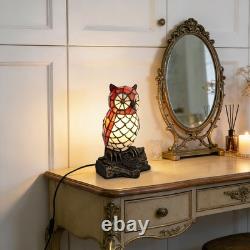 Bronze Tiffany Owl Shaped Desk Lamp, Single Head Home Decoration Glass Lamp, New