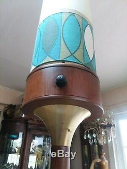 C. 1960's VINTAGE DANISH MID CENTURY MODERN MCM FLOOR LAMP CYLINDER SHADE UNIQUE