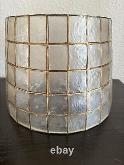 Capiz Oyster Shell Slight Taper Lamp Shade Vintage Mid Century 10 X 14