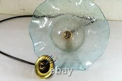 Ceiling Light A Vintage French Crackle Glass Lampshade Pale Blue Antique Style