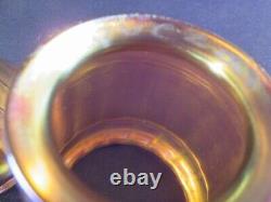 Circa 1900 Signed Matching of Pair'Quezal' Gold Iridescent Art Glass Shades