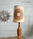 Cool Teak Danish Lamp Base Mid Century Retro Wooden Vintage Original Lampshade