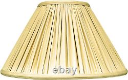 Coolie Empire Gather Pleat Basic Lamp Shade, Antique Gold, 6 X 16 X 10 (Spider)