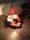 Coral Mushroom Vintage Lamp Lampshade Made Of Coral Burl Base. Nice Glow! Rare