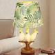 Creative Three Parrots Green Leaf Fabric Desk Lamp, 10 Inches, Reading Light, New