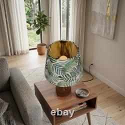 Creative Three Parrots Green Leaf Fabric Desk Lamp, 10 Inches, Reading Light, New