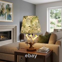Creative Three Parrots Green Leaf Fabric Desk Lamp, 10 Inches, Reading Light, New