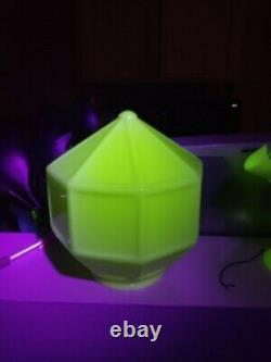 Custard Uranium Glass Sconce Lamp Shade Great Condition 7