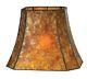 Cut Corner Rectangle Mica Lamp Shade Antique Amber Vintage Style 16 X 10 X 12