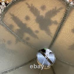 Decorative lampshade Victorian style embroidered floral Vintage handmade