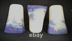 Degue' Art Glass Tulip Shades chandelier wall sconces set of 3
