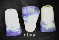 Degue' Art Glass Tulip Shades chandelier wall sconces set of 3