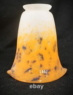 Degue France 2.25 Fitter Art Deco Pendant Blown Glass Light Shades Set Of 3