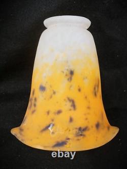 Degue France 2.25 Fitter Art Deco Pendant Blown Glass Light Shades Set Of 3