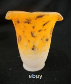 Degue France 2.25 Fitter Art Deco Pendant Blown Glass Light Shades Set Of 3