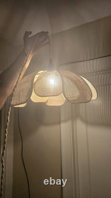 Dimmable Vintage Wicker Rattan Lampshade