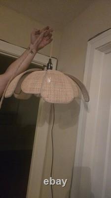 Dimmable Vintage Wicker Rattan Lampshade
