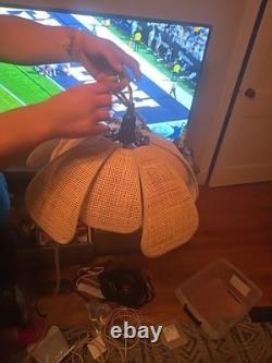 Dimmable Vintage Wicker Rattan Lampshade